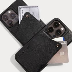 Bandolier Black Leather iPhone 15 Pro Case
