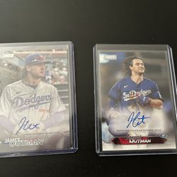 Dodgers James Outman (2) Card Autograph
