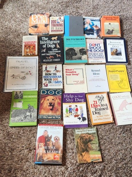 Book Of 22 Vintage Dog Training Books