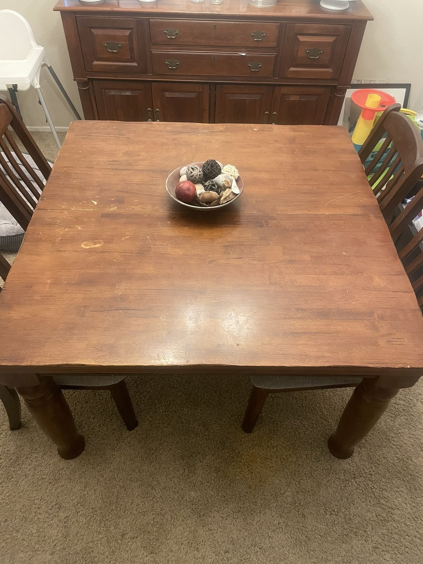 Dining Room Table With Built In Leaf