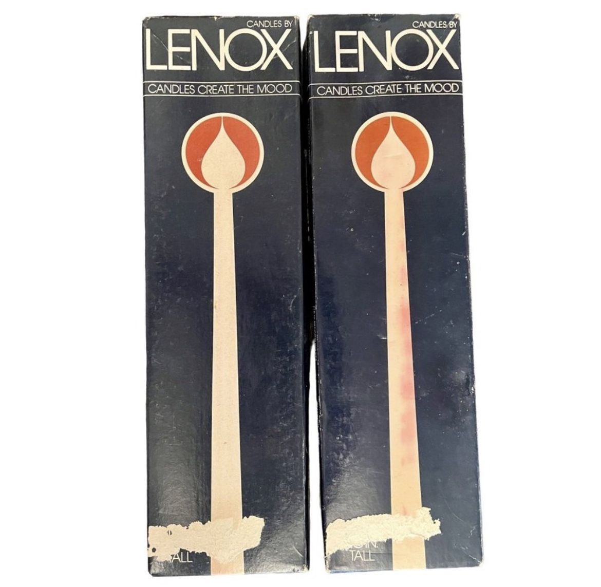 Lot Of 2 Vtg Lenox Hand Dipped Tiny Tapers Candles 1978 