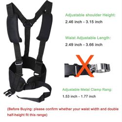 Pressure Washer Sling Strap Belt - Adjustable Telescoping Wand Support Harness - Two-Shoulder Harnes