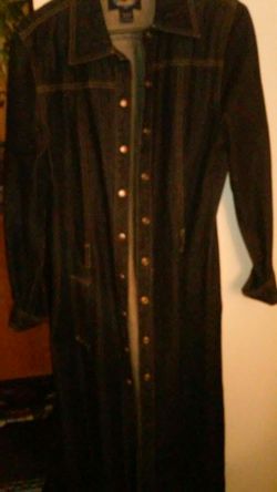 Denim jacket trench coat