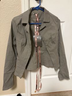House of CB Grey Cropped Jacket - size S