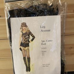 Camo Doll Ladies Halloween Costume