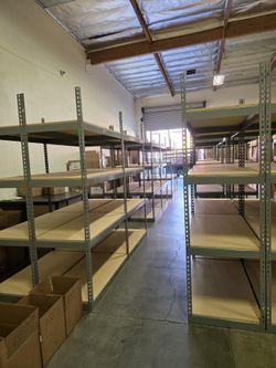 Warehouse Industrial Boltless Shelving Racks 48 in W x 24 in D Shelves Similar To Uline Delivery Available
