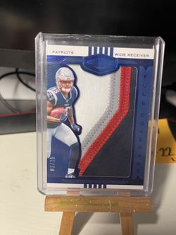 Patriots N'KEAL HARRY 2019 Panini Plates & Patches FULL Patch #2/25