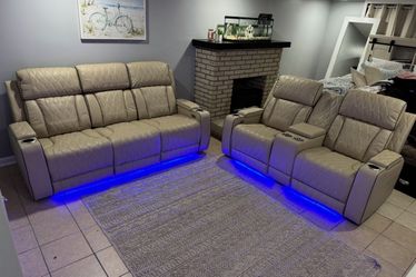 Power Recliner Sofa and Loveseat Set