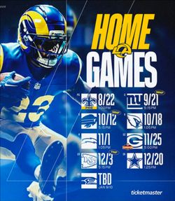 RAMS TICKETS 2026 SEASON 🐏 🔵🟡🐏