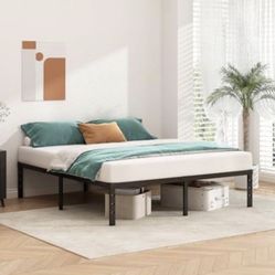 🛏️ King Size Heavy-Duty Metal Bed Frame | 18” High | 3500 lbs Capacity | Steel Slats | No Box Spring