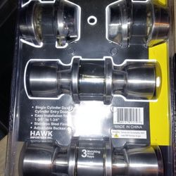 3 Dead Bolt Lock Set.  Keys An Handels