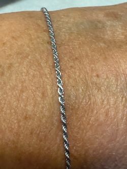 Sterling Silver Diamond Cut Rope Bracelet