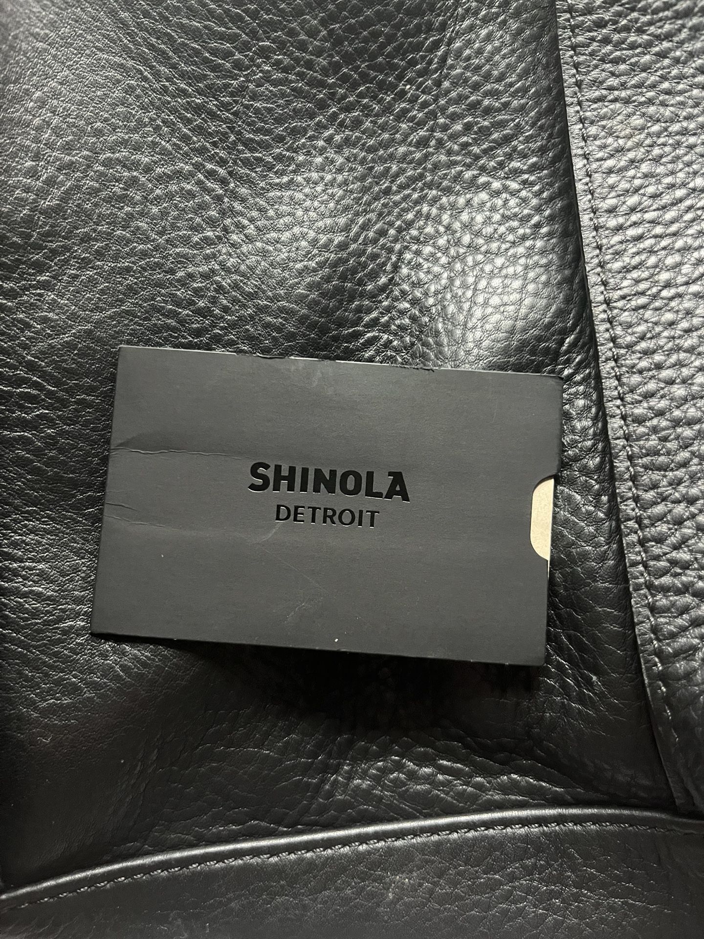 SHINOLA Detroit Black Leather Tote