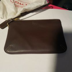 Coach Leather Wristlet 