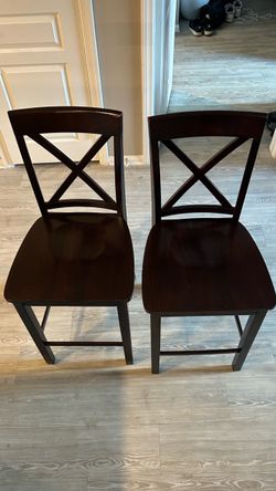 Dark brown chair stools