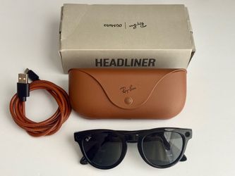 Ray-Ban Meta Headliner Gen 1 | Shiny Black | Green Polarized Lenses | Standard Size