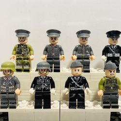 WW2 Minifigures Admirals & Soldiers Set | New Custom Compatible LEGO Toy
