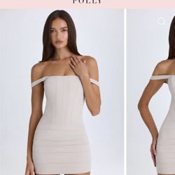 Off The Shoulder Corset Mini Dress 