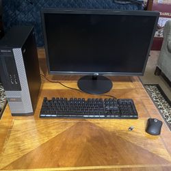 Dell Desktop PC + Monitor, Keyboard, And Wireless Mouse – 16GB RAM, 2TB HDD, Windows 10 