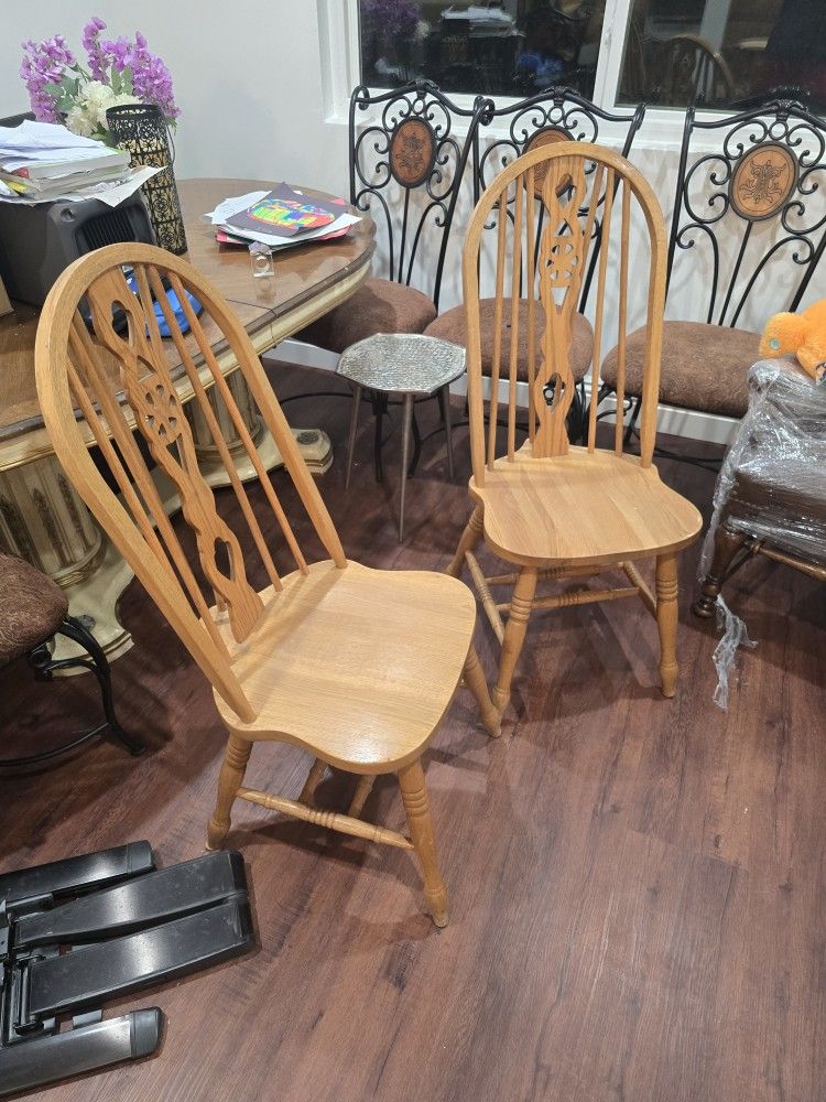 2 Wooden Chairs