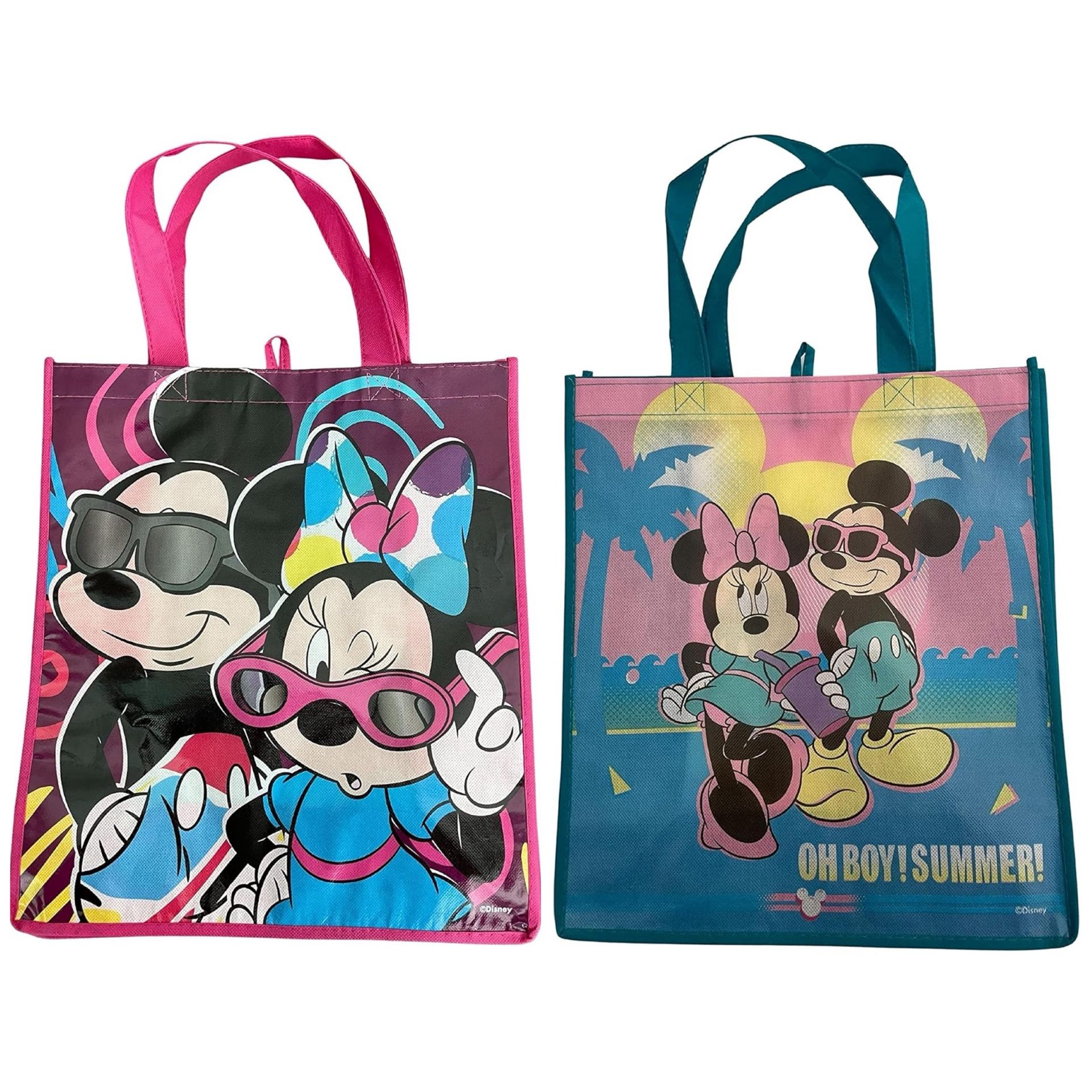 Disney Mickey And Minnie Mouse Reusable Bags For Gifts, Grocery, School Etc.. - 12 Pk