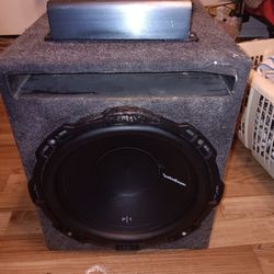 12 Rockford Sub With Amplifier And Box 