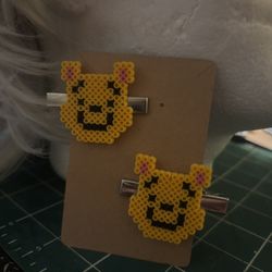 Perler Bead Hair Clips