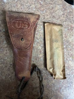 1911 holster by sears / 1960s cleaning kit sealed