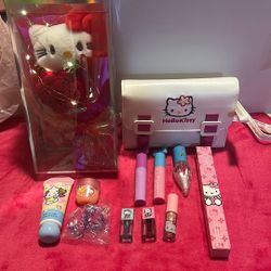 $30 Obo Hello Kitty Perfume Purse Flower Lip Glosses Hand Cream 