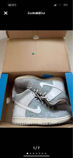 Nike Dunk High Skinny Print Light Base Grey Glacier Ice (Women's)