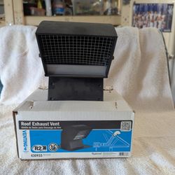 4" Imperial Black Galvanized Steel Square Roof Louver