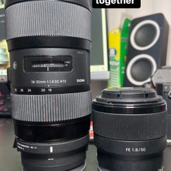 Sigma 18-35mm f1.8 Zoom lens 