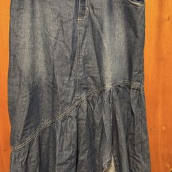 Long Denim Skirt