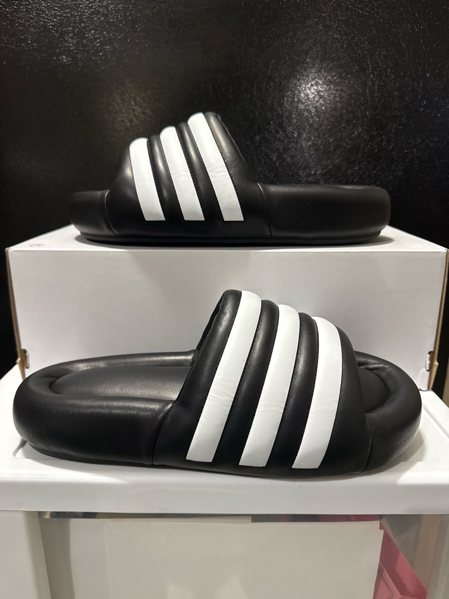 Adidas Originals Adilette 24 Slide Slippers Men's Size 9 W/10 Black White JP8248