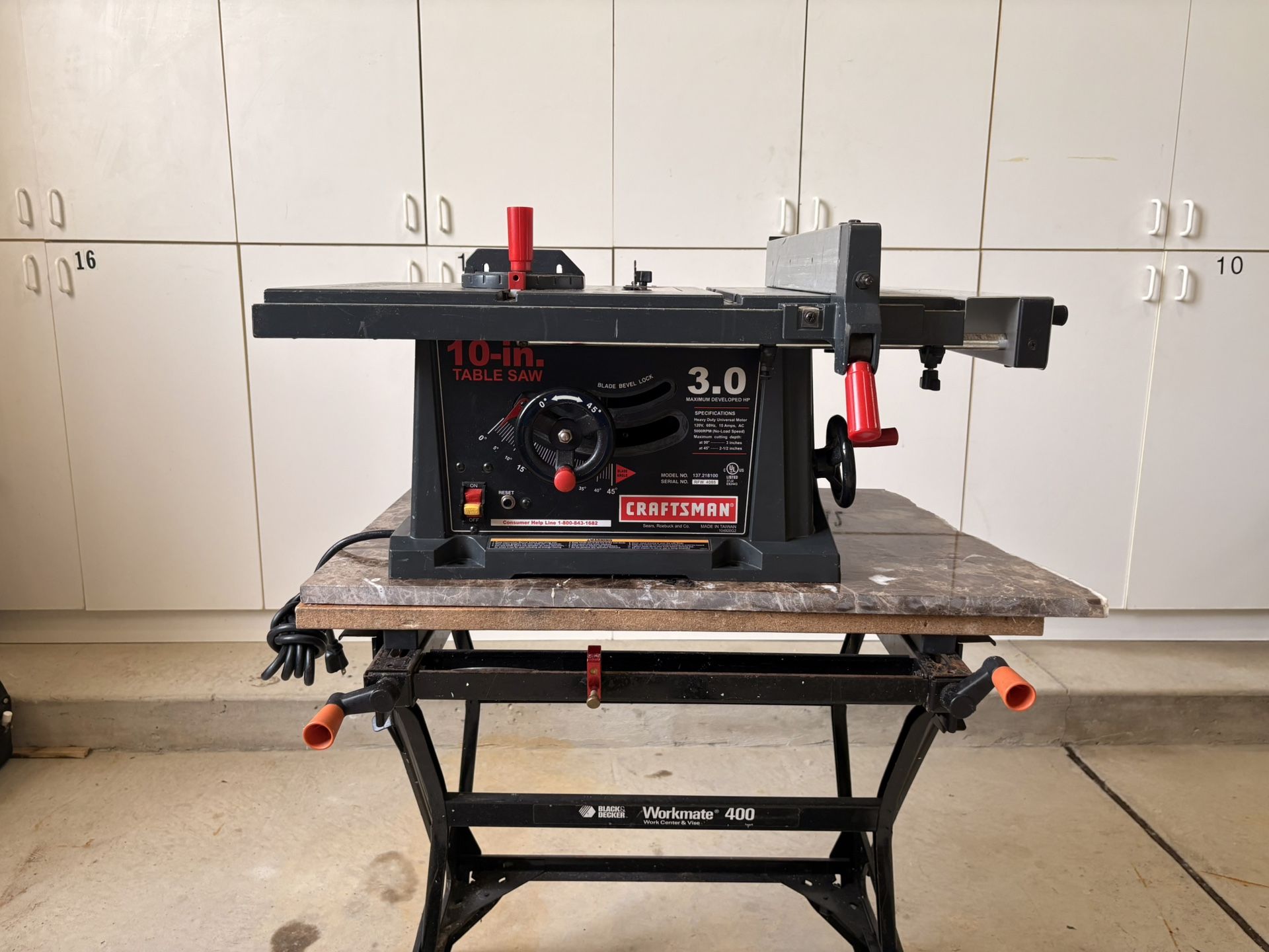 CRAFTSMEN TABLE SAW 10" INCH BLADE [OPEN TO OFFERS] BEGINNER FRIENDLY BLADE & MITER GAUGE INCLUDED