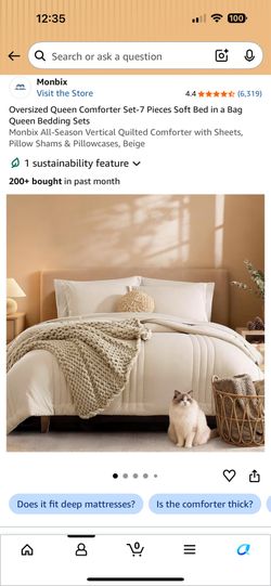 Oversized Queen Comforter Set Beige