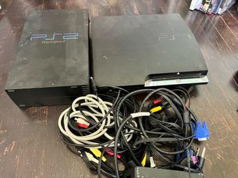 PlayStation Bundle Lot – PS2 & PS3, Games, Controllers, Cords + Mic
