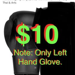 S4 PU Leather Boxing Glove LH only for Men, Women & Kids, 14oz, Training, Sparring, Kickboxing, Fighting Sports, Taekwondo, MMA, Muay Thai 