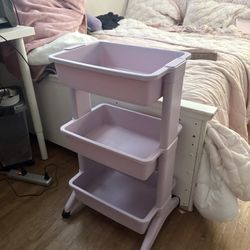 3 tier storage cart in lavender 