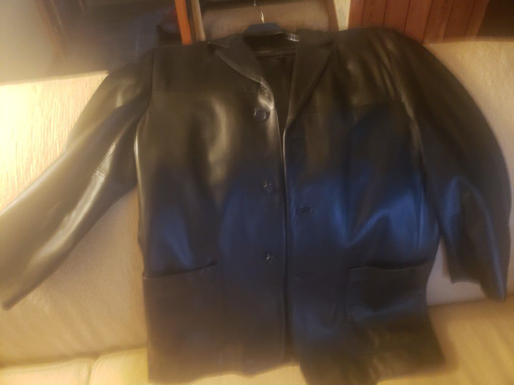 Men leather Sportscoat!  