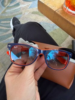 Ray-Ban Wayfarer Sunglasses Blue Orange