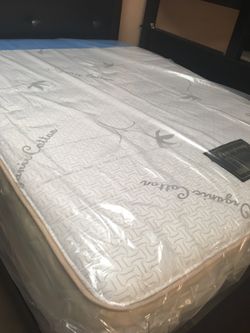 Double sided pillow mattress and box spring