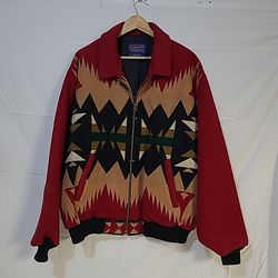 NOS Pendleton Aztec Wool Bomber Jacket