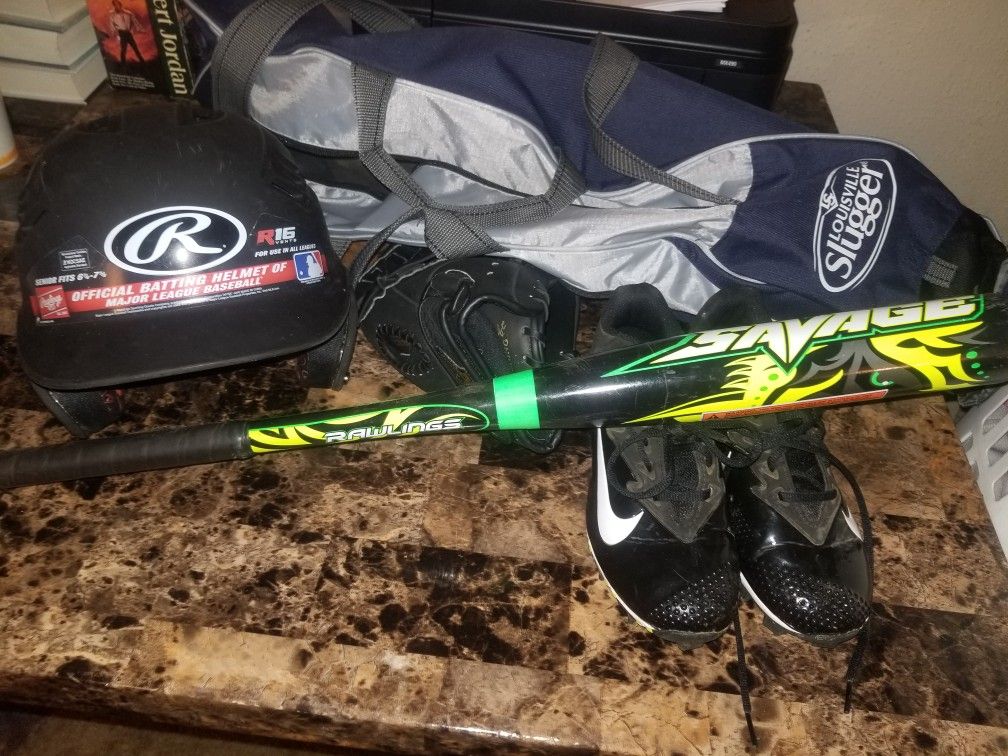 Boys baseball items