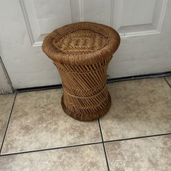 Wicker Stand  14 Inches Tall 11 Inches Wide 