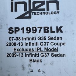 Injen Cold Air Long Intakes Infiniti G37 