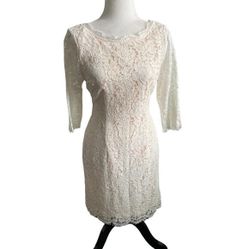 SOIEBLEU White Lace Cocktail Dress US L 