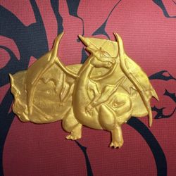 Pokemon Mega Charizard Y Level 85 Legends Collection XY 1997 Gold Rubber Collectible