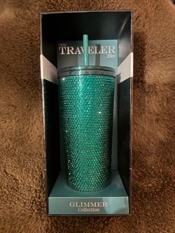 Glenmere collection bedazzled green cup