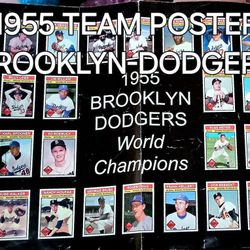 1955 WORLD CHAMPION BROOKLYN DODGERS POSTER 